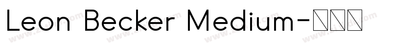 Leon Becker Medium字体转换